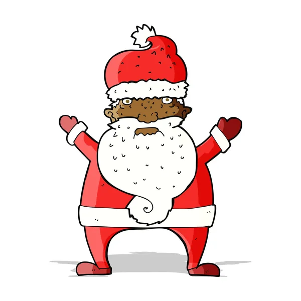 Kreskówki brzydki Święty Mikołaj — Wektor stockowy