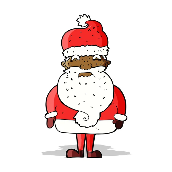 Cartoon grumpy santa claus — Stock Vector