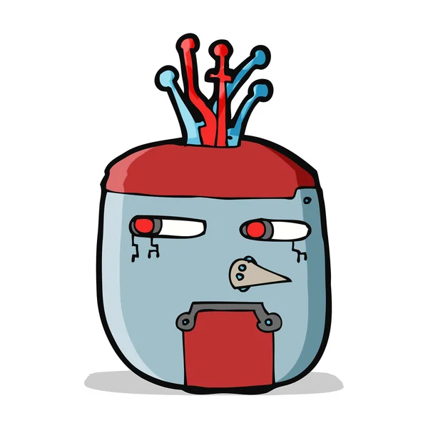 卡通金机器人头 — 图库矢量图片