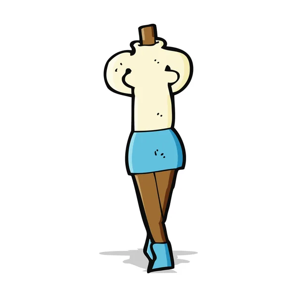 Cartoon weiblichen Körper (Mix and Match Cartoons oder eigene Fotos hinzufügen) — Stockvektor