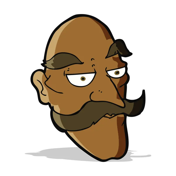 Cara de hombre viejo de dibujos animados — Vector de stock