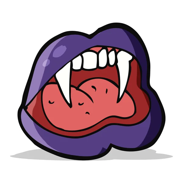 Cartoon vampier lippen — Stockvector