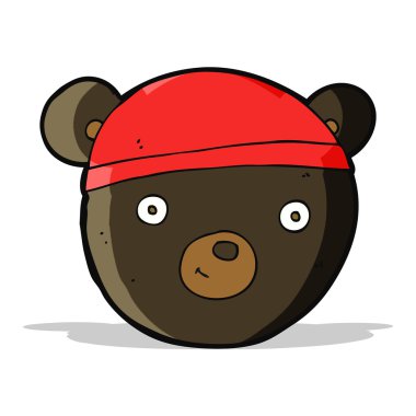 karikatür siyah ayı yüzü