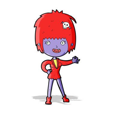 karikatür vampir kız