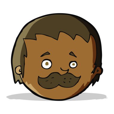 Çizgi filmdeki bıyıklı adam.