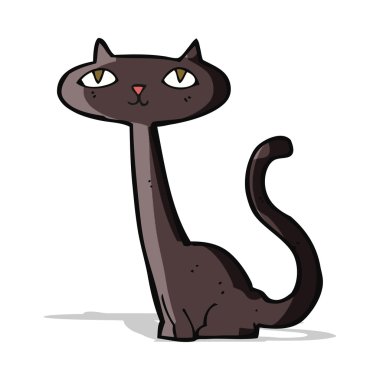 çizgi film siyah kedi