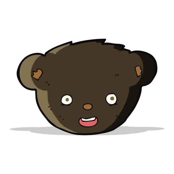 Dibujos animados cara de oso negro — Vector de stock