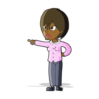 karikatür kadını suçlayarak