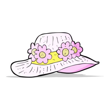 karikatür yaz şapka