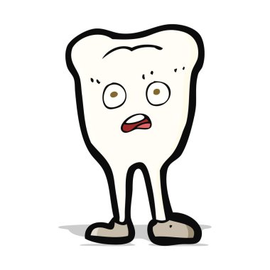 karikatür sararmış diş