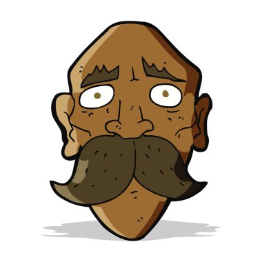 karikatür üzgün yaşlı adam