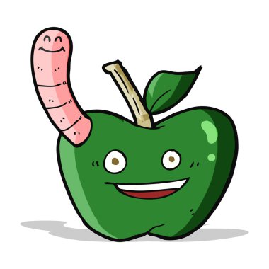 solucanlı çizgi film elması