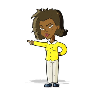 çizgi film kadın işaret