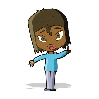 Çizgi film kadını.