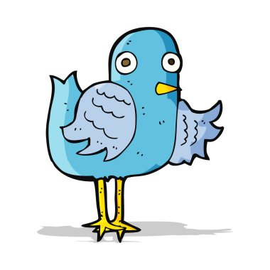 çizgi film kuşları el sallıyor.