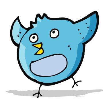 karikatür mutlu kuş