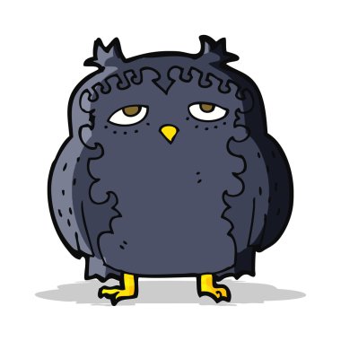 çizgi film akıllıca yaşlı baykuş