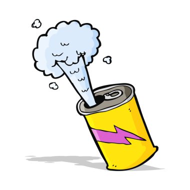 karikatür gazoz kutusu.