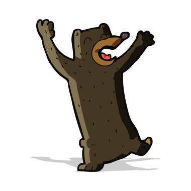 çizgi film siyah ayı