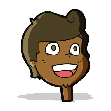 karikatür mutlu yüz