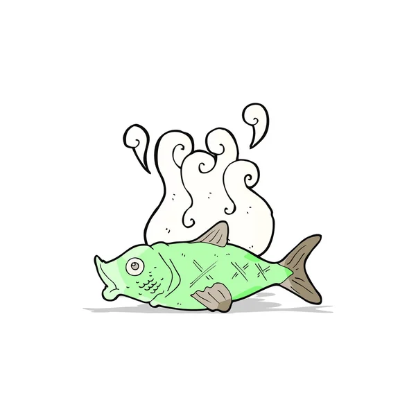 Dibujos animados pescado apestoso — Vector de stock