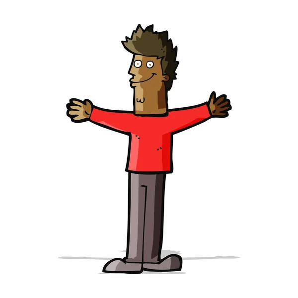 Cartoon gelukkig man — Stockvector