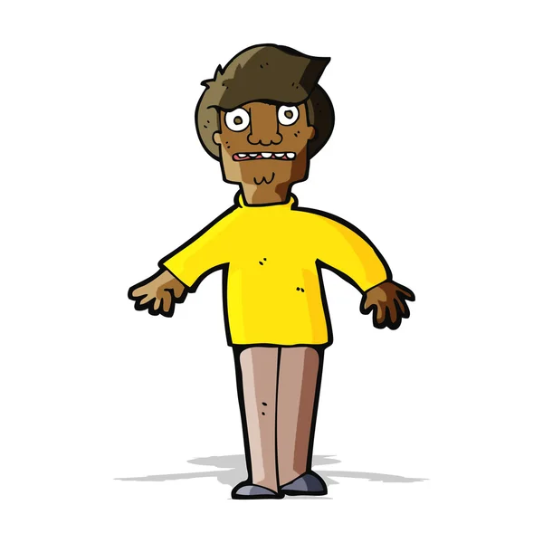 Cartoon geschokt man — Stockvector