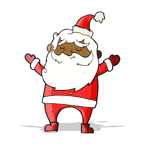 Tecknad glad jultomte — Stock vektor