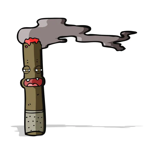Personaje de cigarro de dibujos animados — Vector de stock