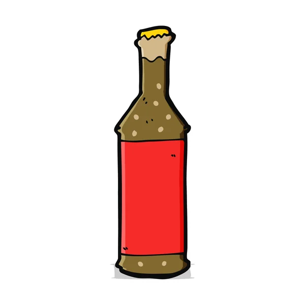 Botella de cerveza Cartoon — Vector de stock