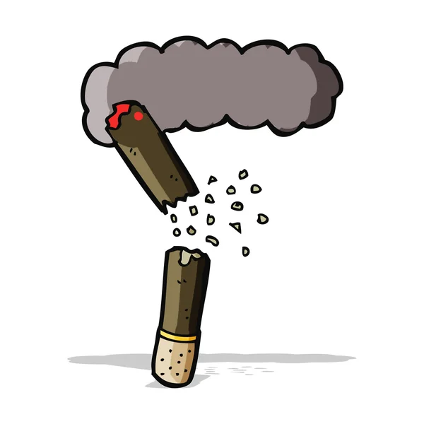 Cigare cassé dessin animé — Image vectorielle