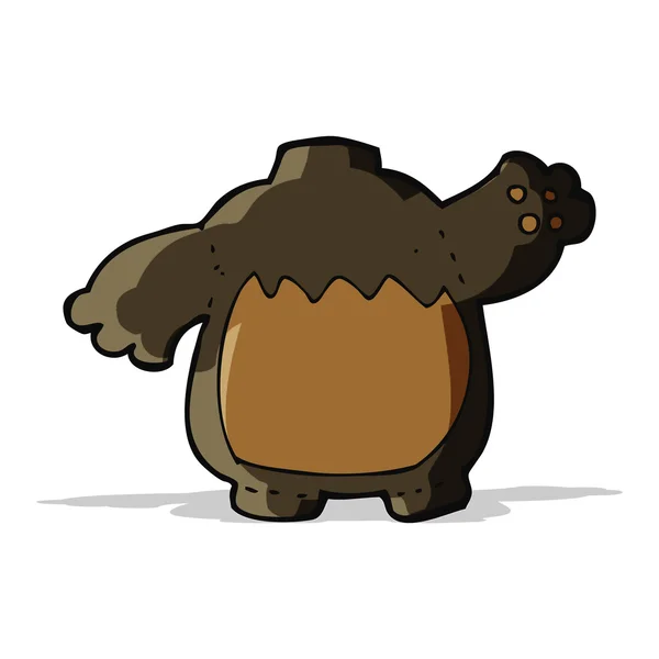 Cuerpo de oso negro de dibujos animados (mezclar y combinar dibujos animados o añadir propia foto — Vector de stock
