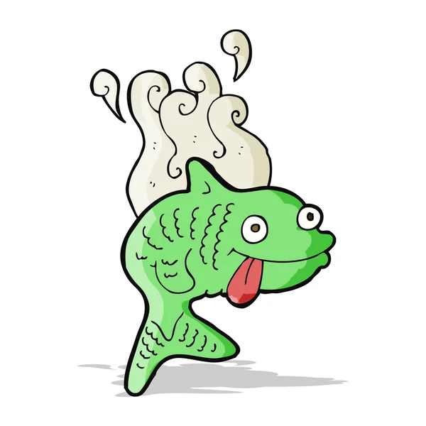 Tecknade stinkande fisk — Stock vektor