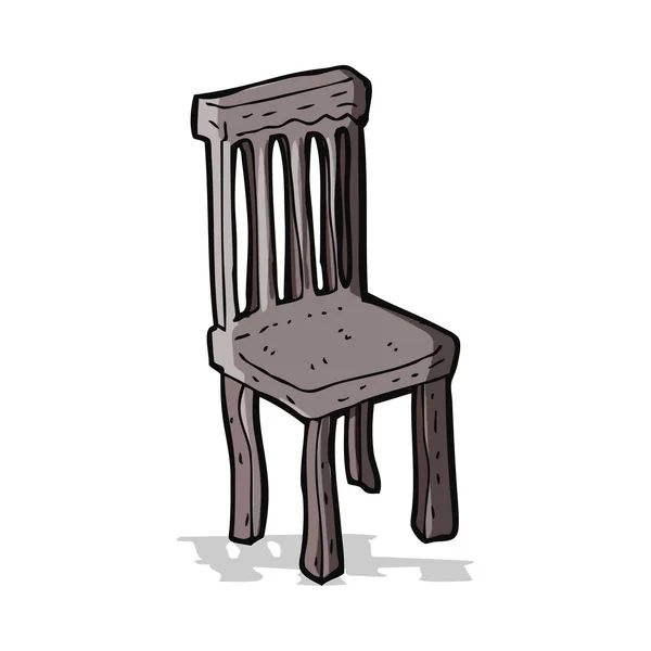 Dessin animé vieille chaise en bois — Image vectorielle