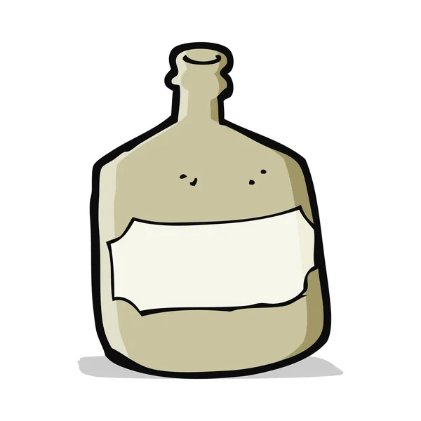 Desenho animado garrafa de uísque velho —  Vetores de Stock