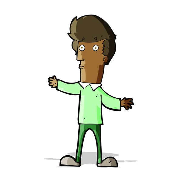 Cartoon geschrokken man — Stockvector