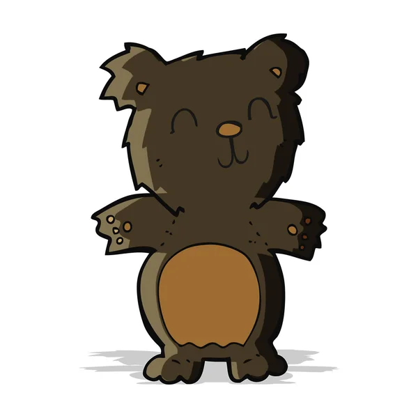 Καρτούν χαριτωμένο μαύρο αρκουδάκι — Διανυσματικό Αρχείο