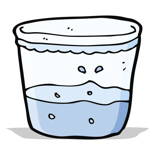 Vaso de dibujos animados de agua — Vector de stock