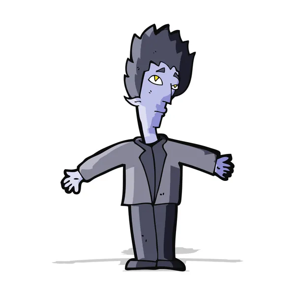 Hombre vampiro de dibujos animados — Vector de stock