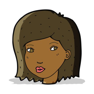 çizgi film kadın yüzü