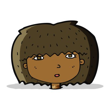 çizgi film kadın yüzü