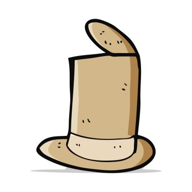 çizgi film eski silindir şapka