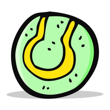 karikatür tenis topu