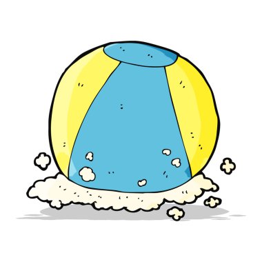 karikatür plaj topu