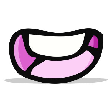 karikatür mutlu ağız