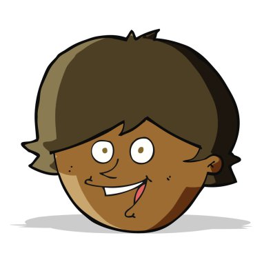 çizgi film mutlu çocuk yüzü