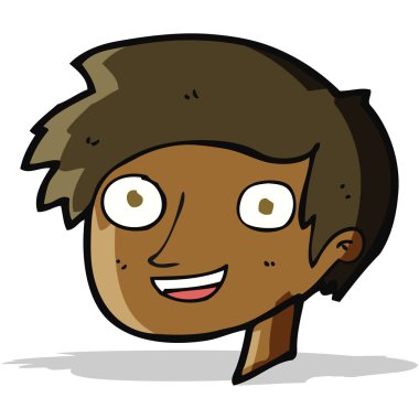 çizgi film mutlu çocuk yüzü