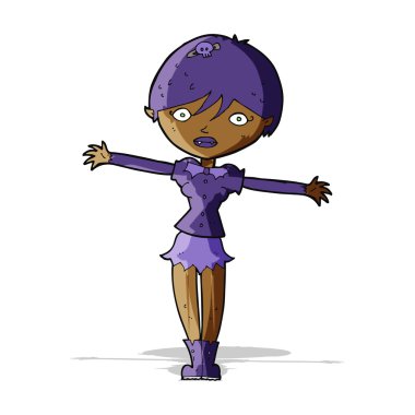 karikatür vampir kız