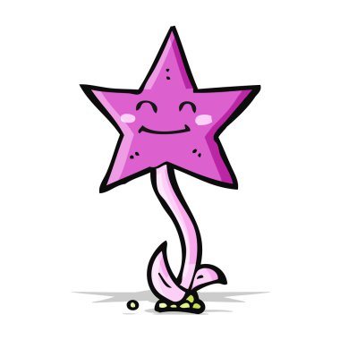 çizgi film yıldız çiçek