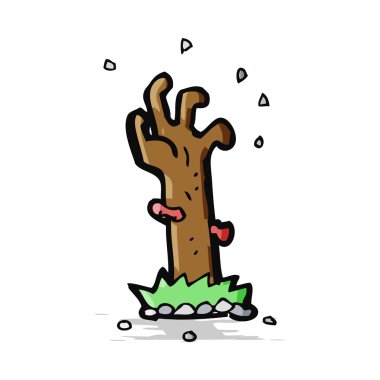 Zombi çizgi filmi mezarından kalkıyor.